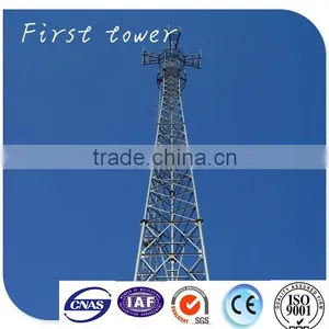 Three Legged Steel Lattice Pipe Microwave Telecommunication Tower thumbnail-4
