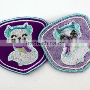 2014 Fashion Customized Embroidery Patch on Fabric/Customized Logo Embroidery Patch thumbnail-2