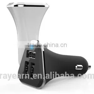 Three USB Port Quick Charge Car Charger For Smart Phones And Tablets With Good Quality And Durability Use thumbnail-4