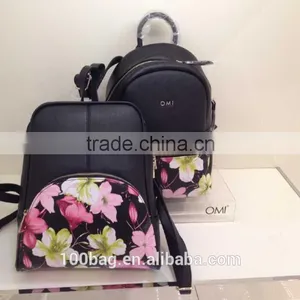 Fancy Girl Flower PU Backpack thumbnail-1