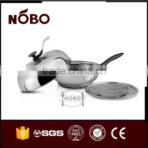 Stainless Steel Frying Pan Steamer With Lid thumbnail-5