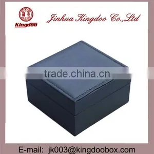 Jinhua Supplier Handmade Rectangular Plastic Watch Box Velvet Leather Mirror thumbnail-3