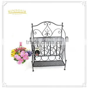 Unique Home Decorations Wrought Iron Wine Racks With Patterns thumbnail-1