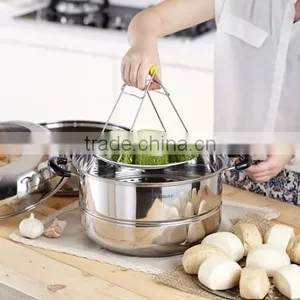 EM Brand New Design Instock OverstockMore Than 28 cm Stainless Steel Steamer/steamer&CXharms Induction Cooking Pot Fabrication thumbnail-6