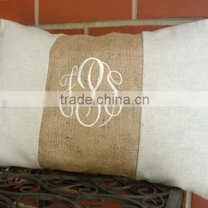 Monogram Lumbar Pillow Cover thumbnail-2