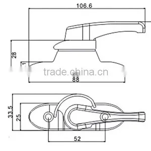 Crescent Lock For PVC Casement Window thumbnail-2