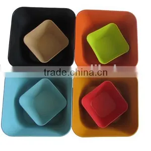 Bamboo Fiber Salad Square Bowl thumbnail-2