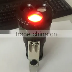 Cheap High Power Three Color Flashlight Aluminum Portable 3 Functions 200 LM LED Flashlight Torch - JD810 Keen thumbnail-3