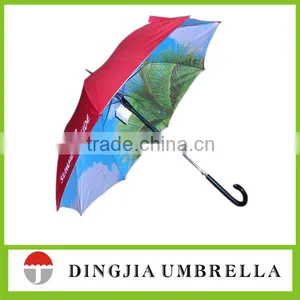 Semi-auto Open Straight Umbrella With Customized Print thumbnail-2