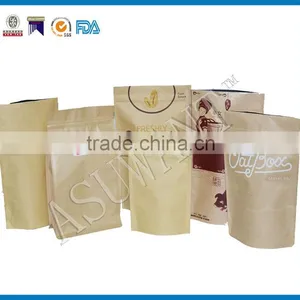 Custom Made Zip Lock Plastic Bag /brown Resealable Kraft Paper Stand up Bags Quality Choice thumbnail-1