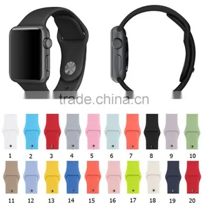 Black Silicon Watch Band for Apple Watch thumbnail-1