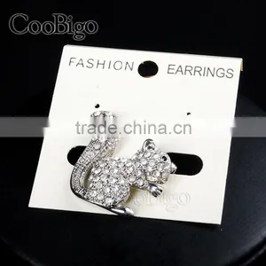 Fashion Jewelry Cute Little Squirrel Rhinestone Pin Brooch Women Girl Party Promotion Gift Apparel Accessories thumbnail-4