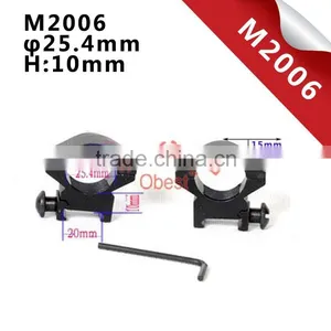 2 x Low Profile See Through 25.4mm Scope Rings 21mm Picatinny Weaver Rail Mount Free Shipping thumbnail-2