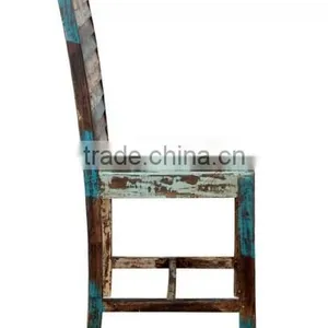 INDIA COLORFUL ROSEWOOD DINING CHAIR , Multi Color DISTRESSED DINING CHAIR thumbnail-3