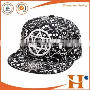 2016 Top Quality Canvas Fabric Floral Print 5 Panel Strap Back Cap thumbnail-4