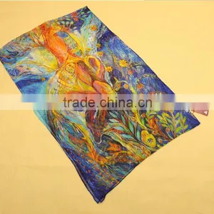 Factory Customize Digital Printed 100% Silk Chiffion/georgette Long Scarves thumbnail-3