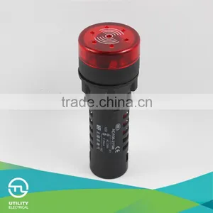 22mm 120V AC/DC Red LED Flashing Buzzer Pilot Panel Indicator Light thumbnail-2
