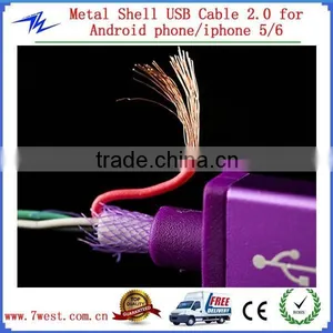 Newest Aluminum Mesh Braided Micro 5 Pin USB Charger Cable for Samsung thumbnail-5