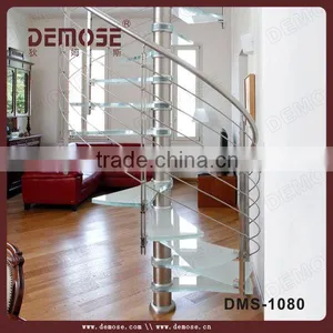 Indoor Prefabricated Glass Spiral Used Stairs thumbnail-1
