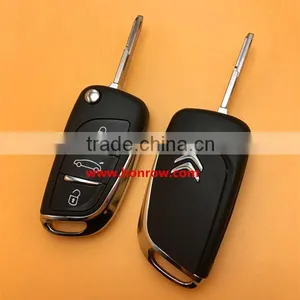 Original Citroen 3 Button Modified Flip Remote Key Blank Key Shell With NE73 206 Blade and Battery Place Used for New DS Remote thumbnail-1