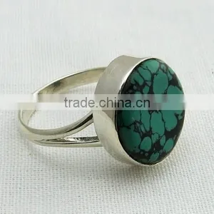 Precious !! Blue Turquoise 925 Sterling Silver Ring, 925 Sterling Silver Jewelry, Silver Jewelry India thumbnail-1