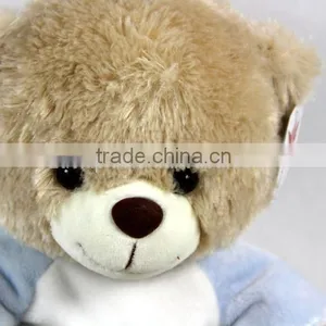 Luckiplus Hot Sale First Class Adorable Icecream Cloth Bear Pink and Blue Safe Technology Toy For Kids thumbnail-6
