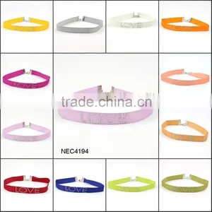 2016 New Design Resin Crystal Beads Fashion Ribbon Necklace Wholesale thumbnail-1