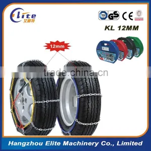 ELITE 12mm KL Carbon Steel Diamond Design Snow Chain for Car thumbnail-1