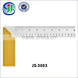 Made in China Clear Lines Yellow Plastic Seat Square Ruler thumbnail-1