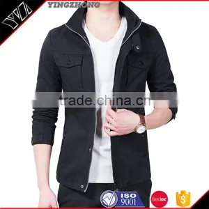 Wholesale Washing Faded Long Fashion Cotton Jacket For Men thumbnail-1