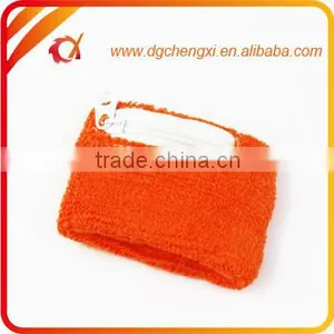 Multi Color Zipper Cotton Sweatband Wristband thumbnail-6