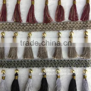 Wholesale Tassel Fringes With Two Different Colors for Home Textile Accessory thumbnail-1