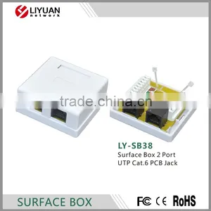 LY-SB38 Surface Wall Mount Box Transfer Box Rj45 Cate 6 Network Box Wall Mounted thumbnail-1