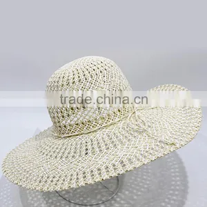 Hight Quality Ladies Wide Brim Straw Summer Hat Sun Beach Hat thumbnail-3