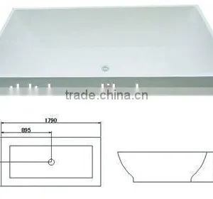 New Design Whirlpool Massage Bathtub With Glass thumbnail-2