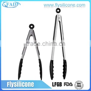 Utensils Cooking Tools Silicone Non-stick Kitchen BBQ Tools Food Tongs thumbnail-5