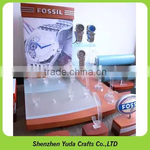 Wooden Material Wrist Watch Display Counter With Acrylic Board, Custom Top Grade Watch Stand thumbnail-1