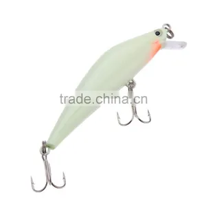 3D Luminous Night Bait Minnow Lure Hard Bait Lure Fish Hook 82mm 8g Artificial Fishing Tackle Accessory With Two Triangle Hooks thumbnail-6
