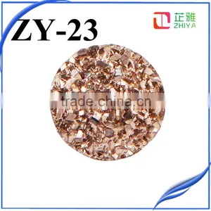 Stock!Flat Back 12mm Round Resin Druzy Cabochons Wholesale thumbnail-1