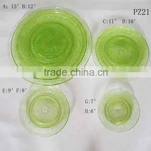 Different Size Food Glass Dish Set Colored thumbnail-1
