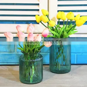 Royal Blue Mini Glass Vases Wedding Centerpiece thumbnail-3