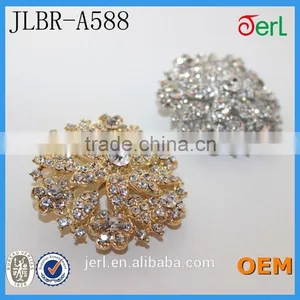 Wedding Cake Crystal Flower Rhinestone Brooch thumbnail-6