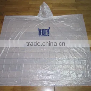LOGO Printed Promotional PE Disposable Raincoat thumbnail-4
