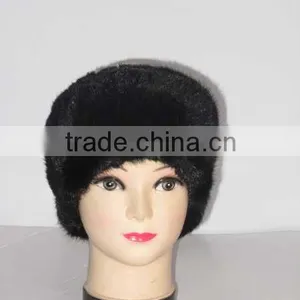 New Popular Style Knitted Real Mink Fur Headband thumbnail-3