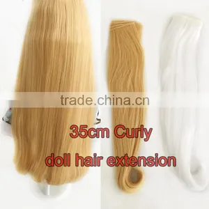 35cm*100cm Synthetic Hair Weaving DIY End Curly Hair Extension For Dolls thumbnail-1
