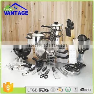 80pcs Kitchen Set/stainless Steel Cookware and Utensils thumbnail-1
