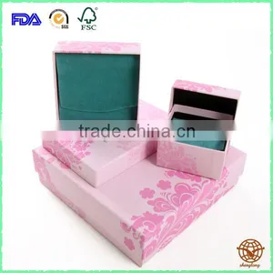 High Grade Matte Custom Made Logo Printed Jewelry Box , Cardboard Jewelry Box thumbnail-2