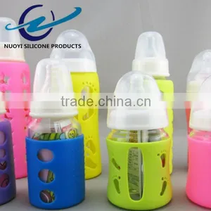 Hollow Out Colorful Silicone Cup Sleeve Use for Baby Bottle thumbnail-6