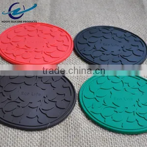 FDA & LFGB High Quality Round Silicone Mat for Coffee Cup thumbnail-5