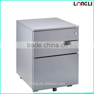 3 Drawers Movable Steel Filing Cabinet , Office Desk Under Mobile Pedstal thumbnail-1